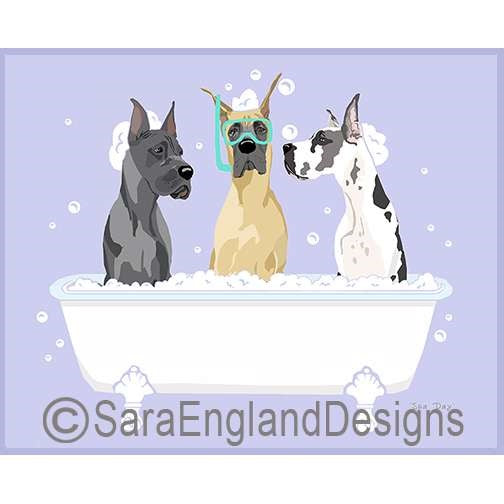 Great Dane - Spa Day - Two Versions - Cropped Ears