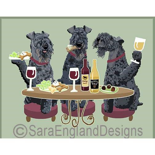 Kerry Blue Terrier - Dogs Wineing - Two Verisons - Dogs Wineing