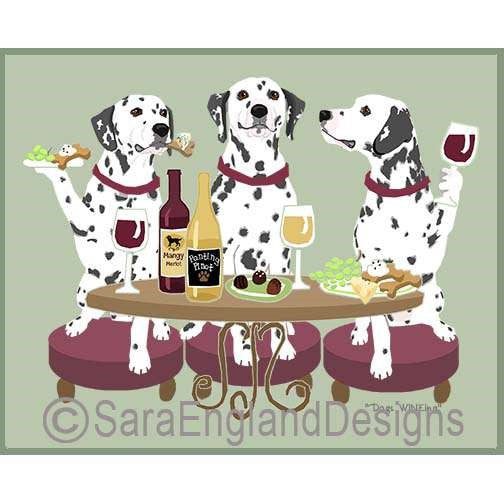 Dalmatian - Dogs Wineing - Two Verisons - Black