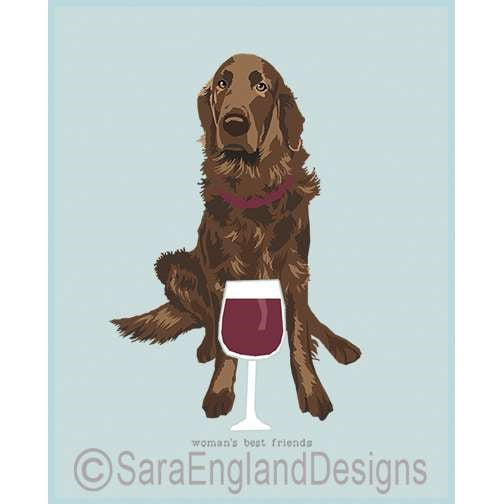Flat Coated Retriever - Woman's Best Friends - Two Versions - Liver