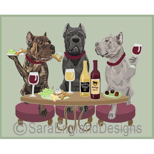 Cane Corso - Dogs Wineing - Two Versions - Cropped Ears