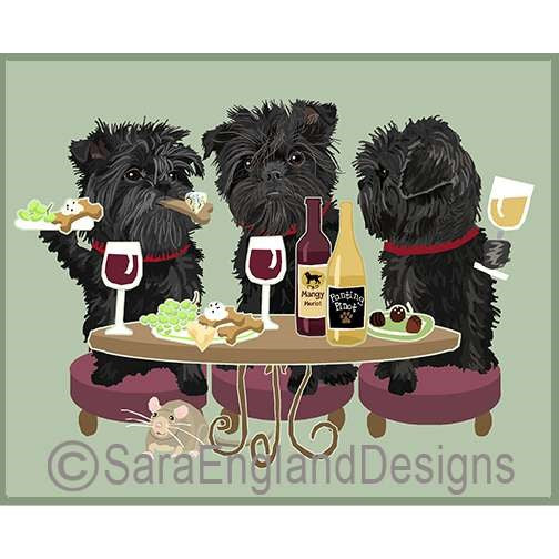 Affenpinscher - Dogs Wineing - Two Versions - Black Affenpinschers