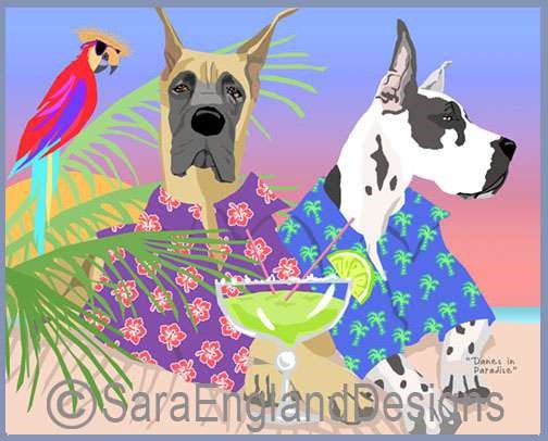 Great Dane - Paradise - Two Versions - Fawn & Harlequin