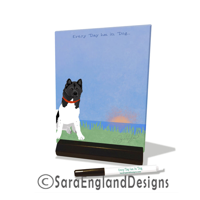Akita - Every Day Has Its Dog - Dry Erase Tile