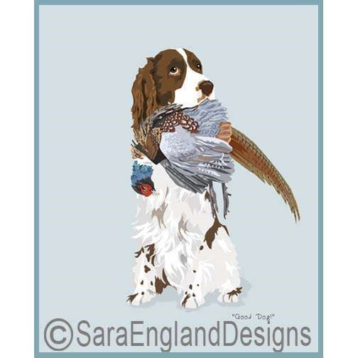 English Springer Spaniel - Good Dog Pheasant - Two Versions - Liver