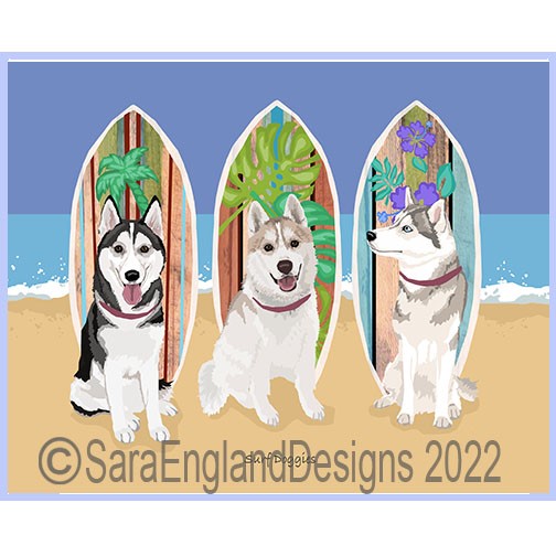Siberian Husky - Surf Doggies