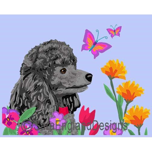 Poodle-Toy - Garden - Four Versions - Grey