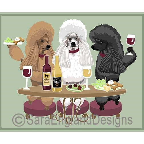 Poodle-Standard - Dogs Wineing - Five Versions - Mixed Show Cut