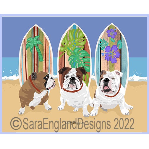 Bulldog - Surf Doggies