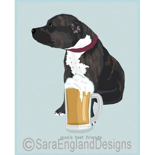 Staffordshire Bull Terrier - Man's Best Friends - Three Versions - Brindle