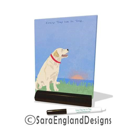 Labrador Retriever - Dry Erase Tile - Three Versions - Every Day Has Its Dog - Yellow