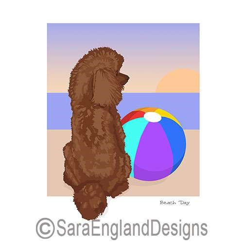 Poodle-Toy - Beach Day - Three Versions - Chocolate