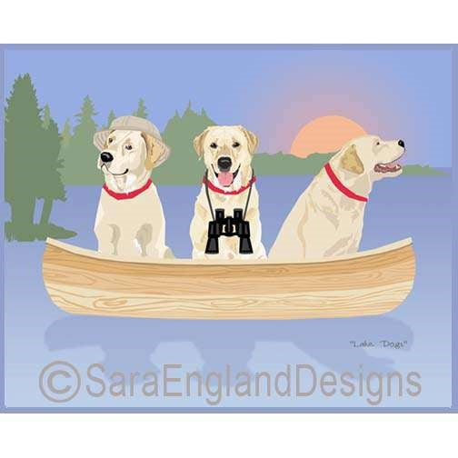 Labrador Retriever - Lake Dogs - Four Versions - Yellow