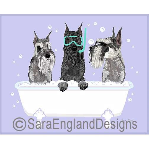 Schnauzer-Standard - Spa Day - Two Versions - Mixed