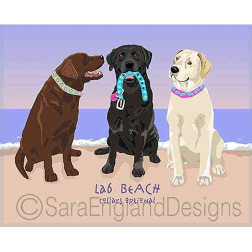 Labrador Retriever - Collars Optional - Four Versions - Mixed