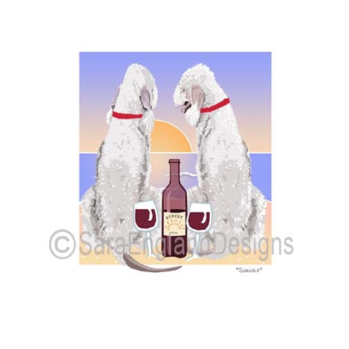Bedlington Terrier - Sunset (W/ Wine)