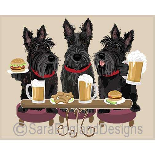 Scottish Terrier - Cheers - Two Versions - Black