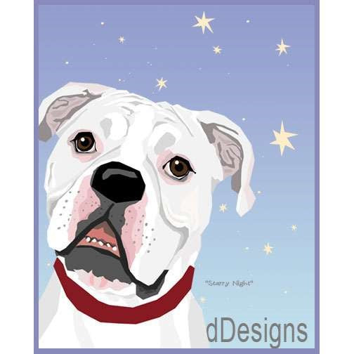 Boxer - Starry Night - Four Versions - White