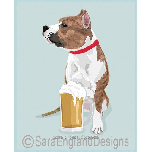 American Staffordshire Terrier - Man's Best Friends - Three Versions - Brindle Staffy