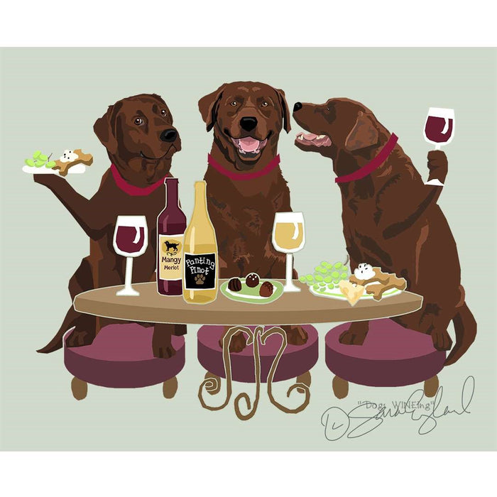 Labrador Retriever - Dogs Wineing - Four Verisons - Chocolate