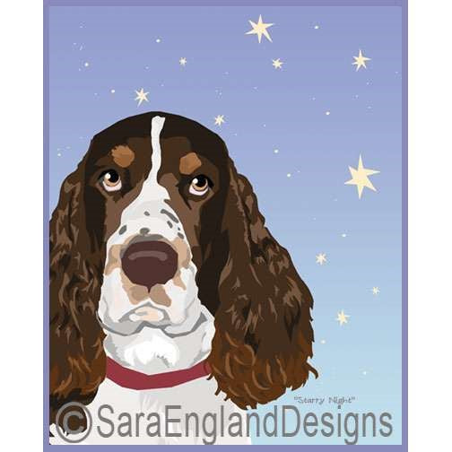 English Springer Spaniel - Starry Night - Two Versions - Liver