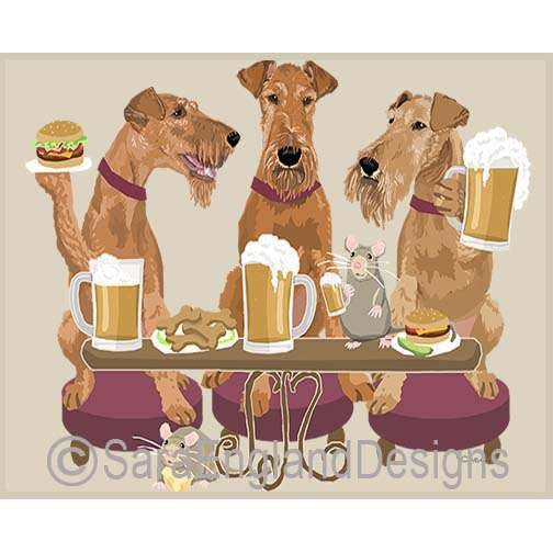 Irish Terrier - Cheers - Two Versions - With Friend