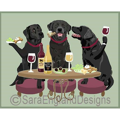 Labrador Retriever - Dogs Wineing - Four Verisons - Black