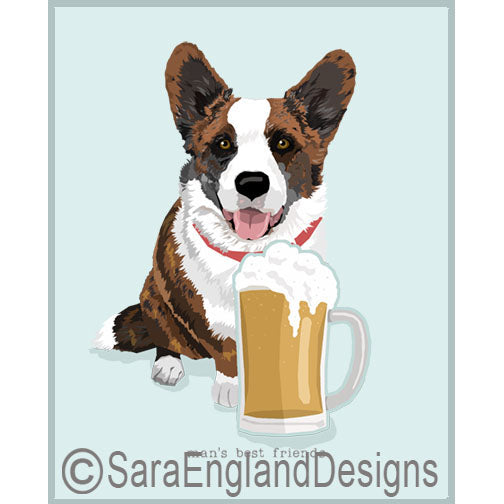 Bandiera Da Giardino Bifacciale Con Cardigan Welsh Corgi E Bandiera Americana. In Poliestere, Resistente Alle Intemperie, 28x38 Cm.