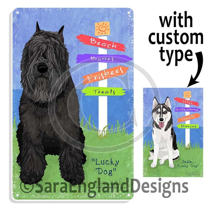 Labrador Retriever - Lucky Dog - Three Versions - Chocolate