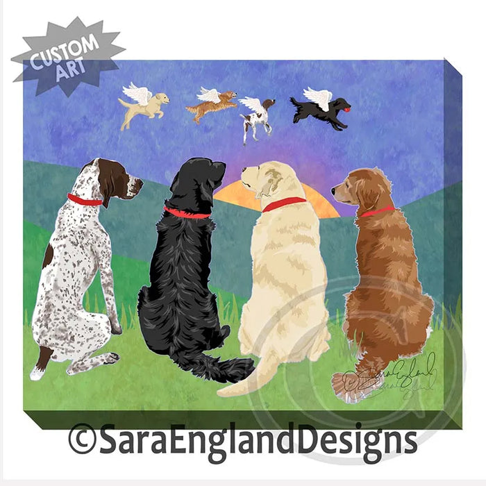 Golden Retriever - Angels Past & Present - Two Versions - Golden & Cream