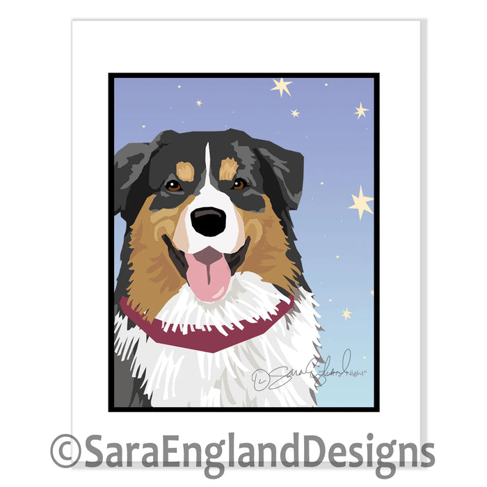 Doberman Pinscher - Starry Night - Four Versions - Cropped Ears Red