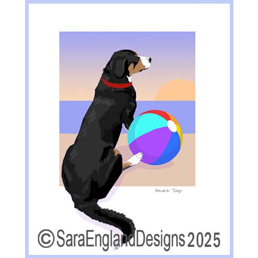 Entlebucher Mountain Dog - Beach Day