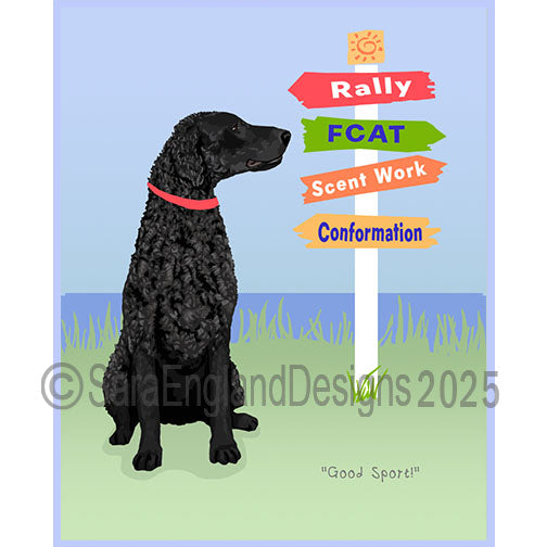 Curly Coated Retriever - Good Sport-Black