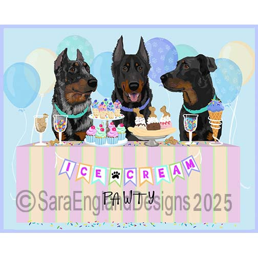 Beauceron - Ice Cream Pawty