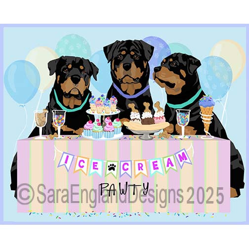 Rottweiler - Ice Cream Pawty