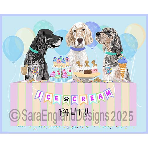 English Setter - Ice Cream Pawty