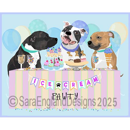 Staffordshire Bull Terrier - Ice Cream Pawty