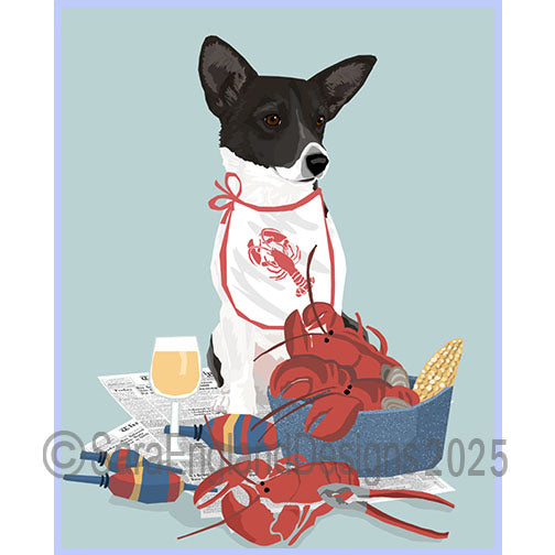 Portuguese Podengo Pequeno - Lobster Feast-Single-Black
