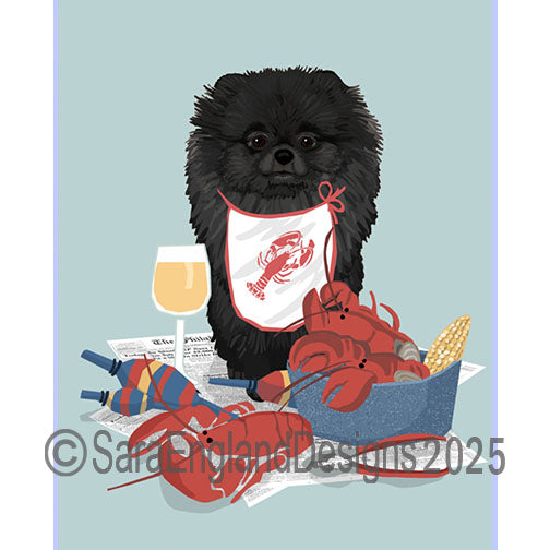 Pomeranian - Lobster Feast-Single-Black