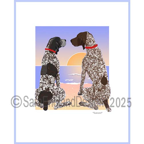German Shorthaired Pointer - Sunset (W/ No Wine)-2