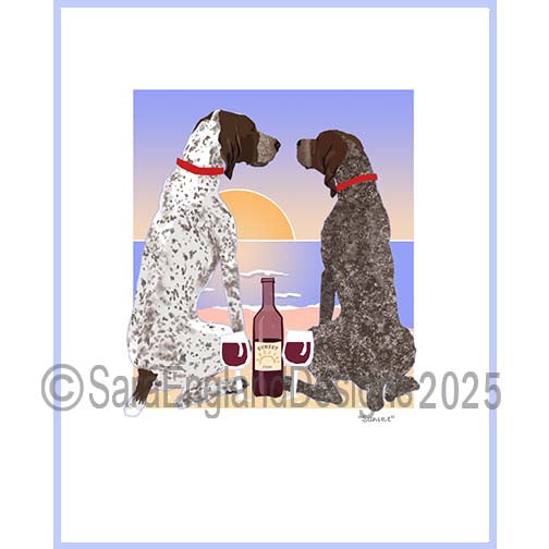 German Shorthaired Pointer - Sunset (W/ Wine)-3
