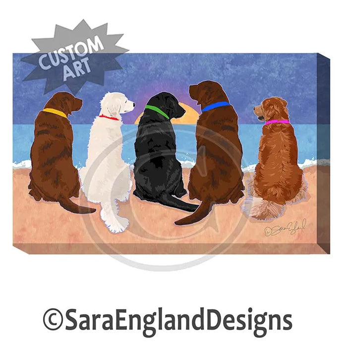 Schnauzer-Miniature - Sunset (W/ No Wine) - Two Versions - Natural Ears