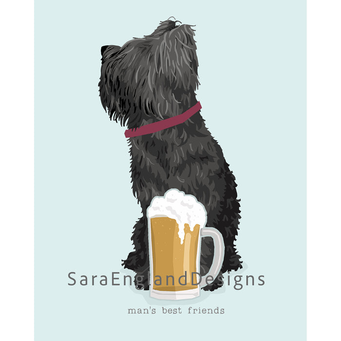Briard - Man's Bets Friends-Black