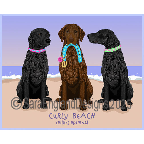 Curly Coated Retriever - Collars Optional-Black