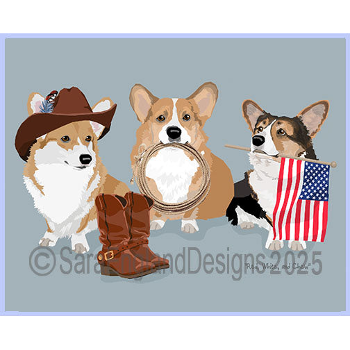 Pembroke Welsh Corgi - Red, White & Chew