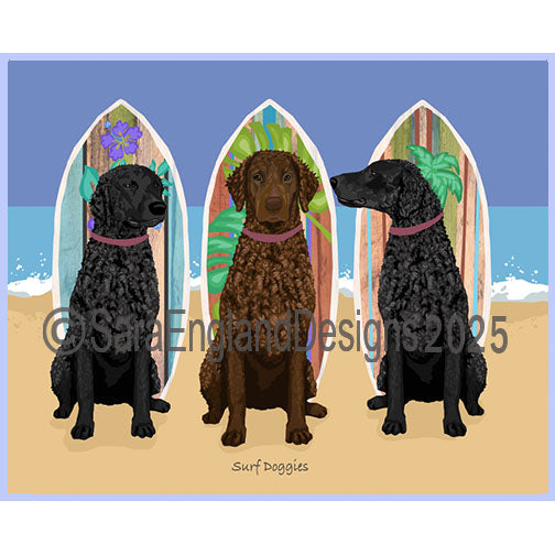 Curly Coated Retriever - Collars Optional-Mix Liver
