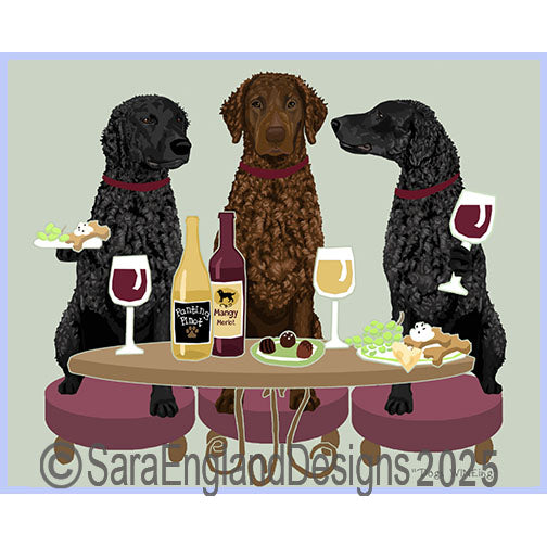Curly Coated Retriever - Dogs WINEing-Mix Liver
