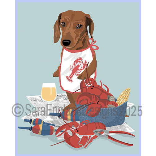 Dachshund-Smooth - Lobster Feast-Single