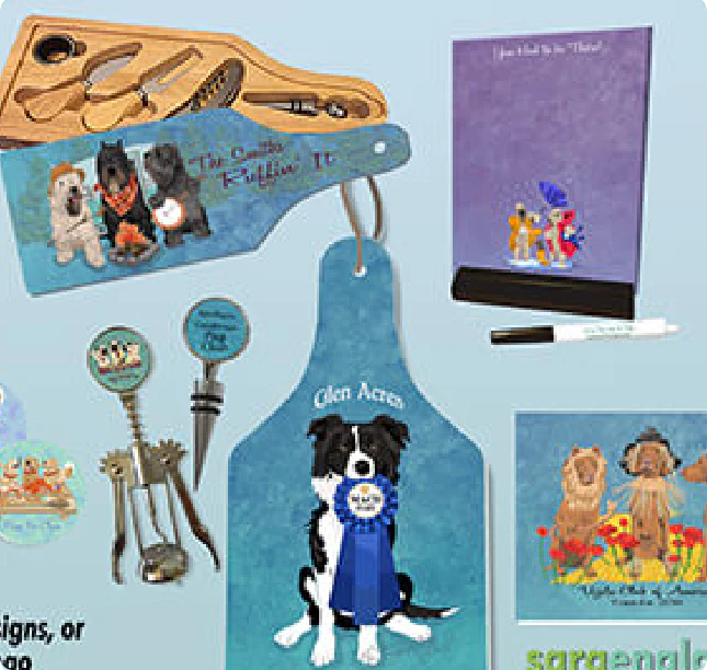 Dog Trophies by Sara England Designs