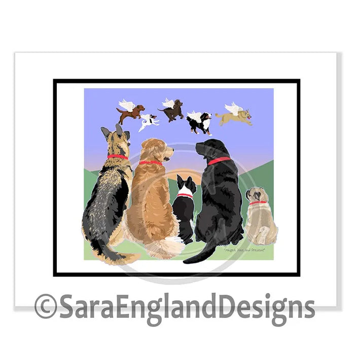 Golden Retriever - Angels Past & Present - Two Versions - Golden & Cream